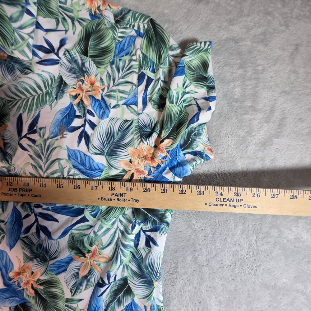 IZOD Golf Men's Swingflex Elite Tropical Floral Polo Shirt Size M New - Picture 5 of 8